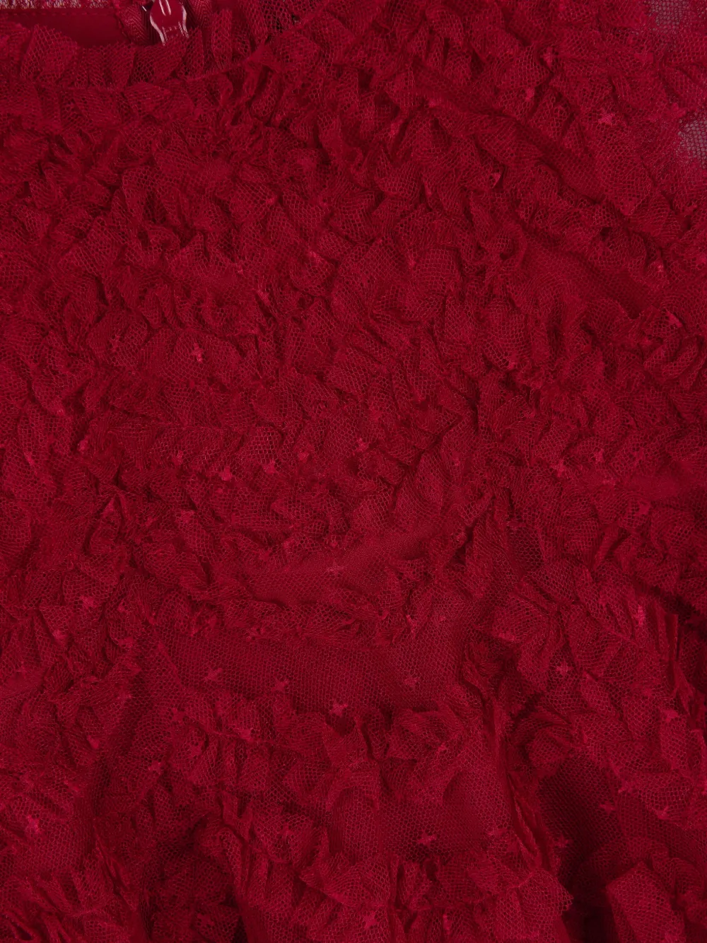 NEEDLE & THREAD KIDS Jurk met stippen en ruches Rood