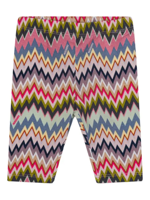 Missoni Kids leggins con motivo en zigzag