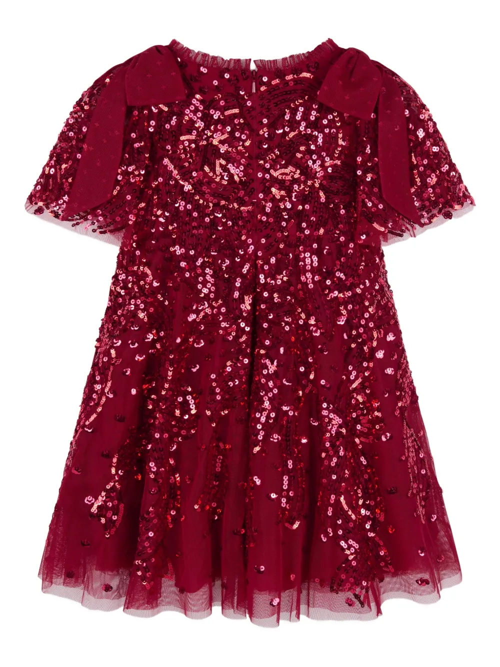  Needle & Thread Kids Sequin Bow Dress - Red 