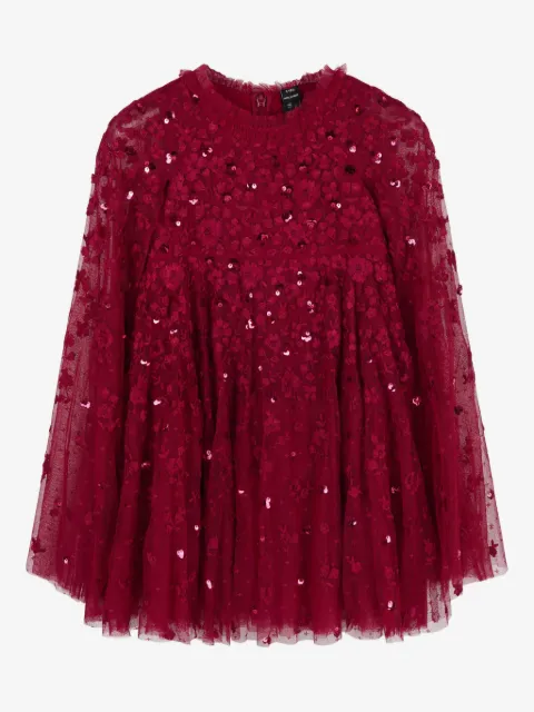 NEEDLE & THREAD KIDS Heart Lattice dress