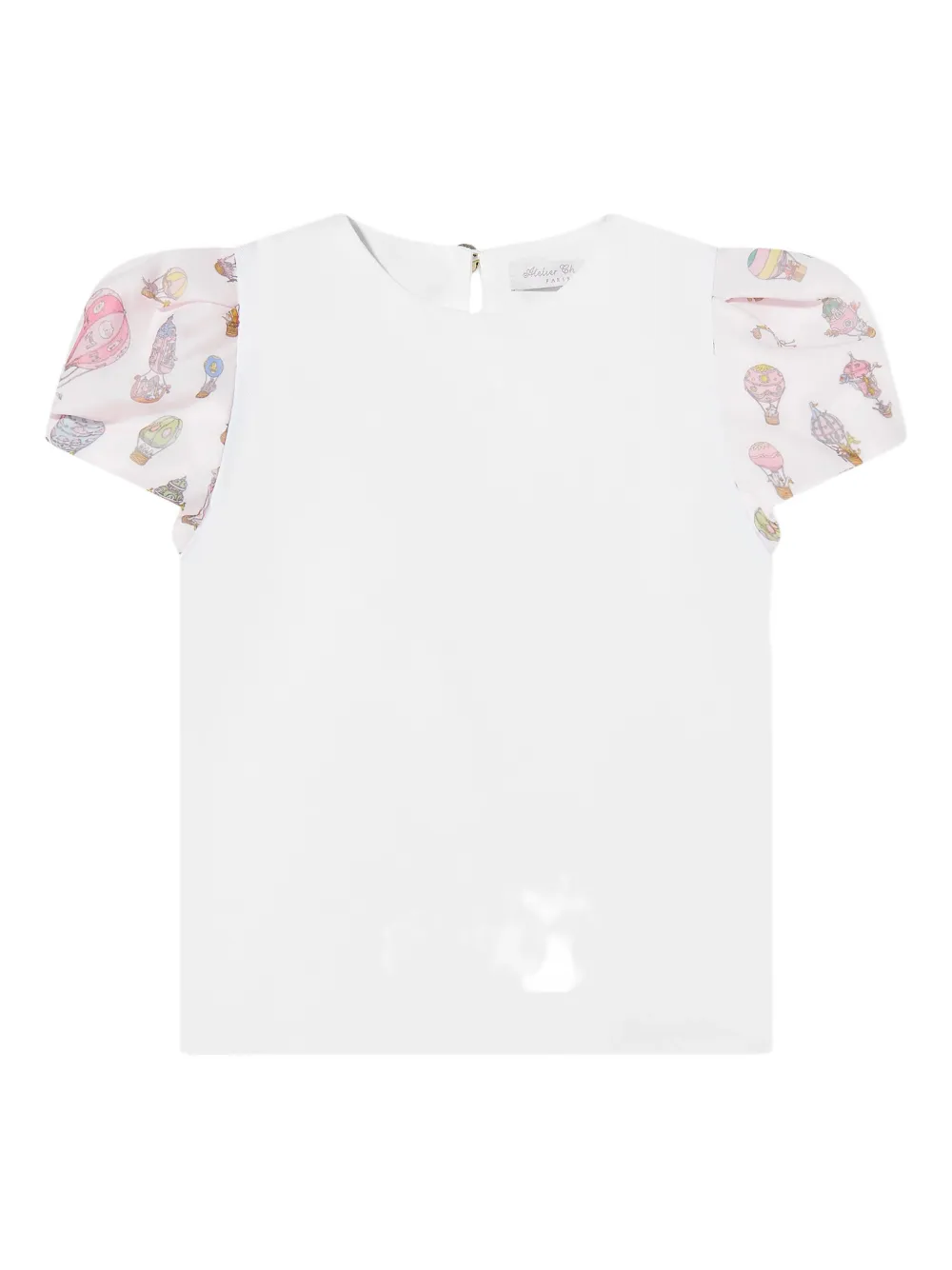 Atelier Choux Kids' Balloon-print T-shirt In White
