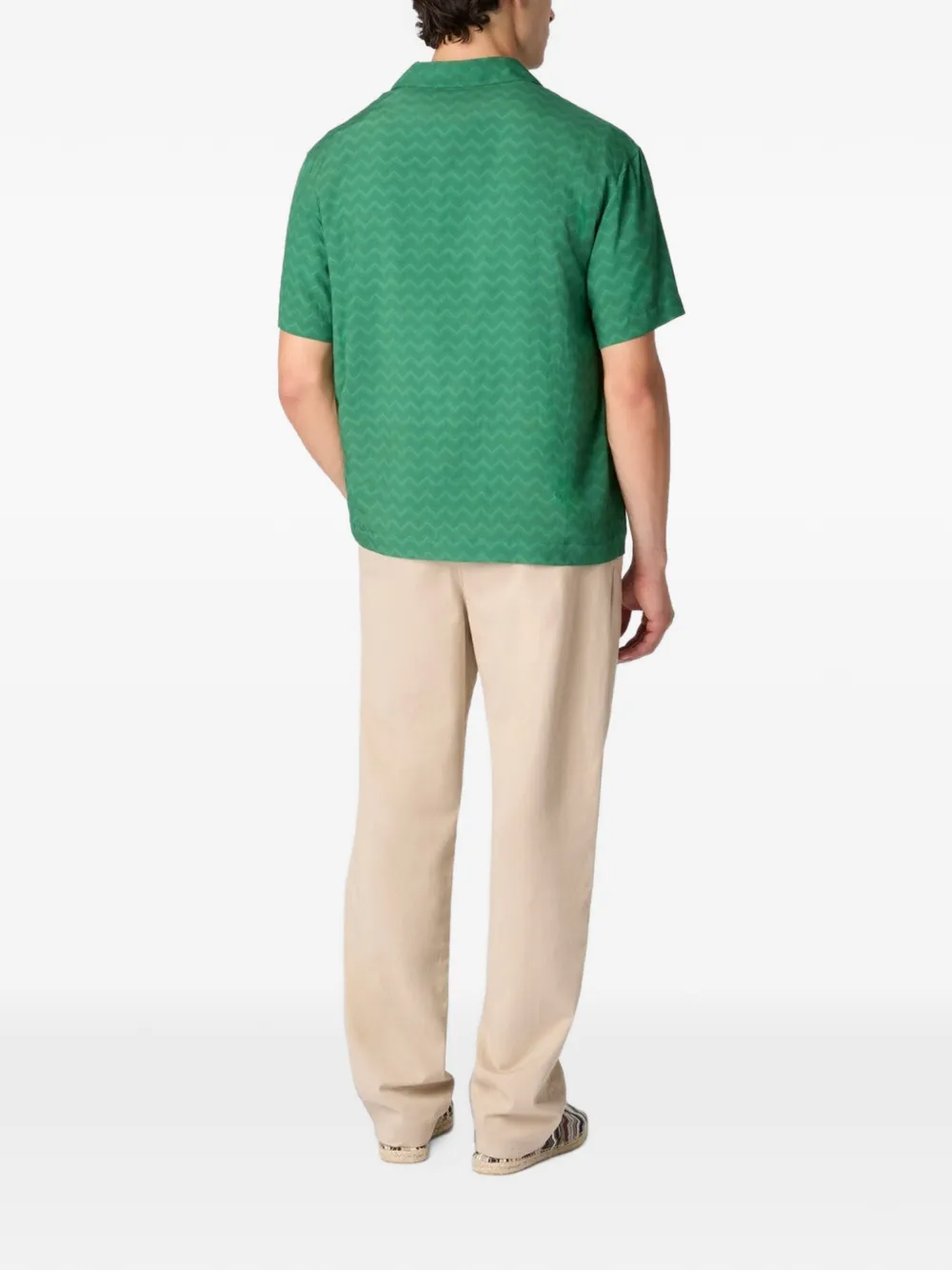 Missoni Overhemd met zigzag patroon Groen