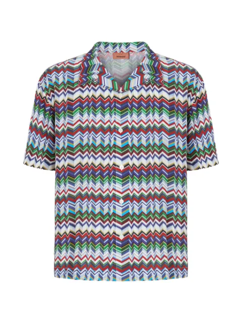 Missoni camisa con botones y motivo en zigzag