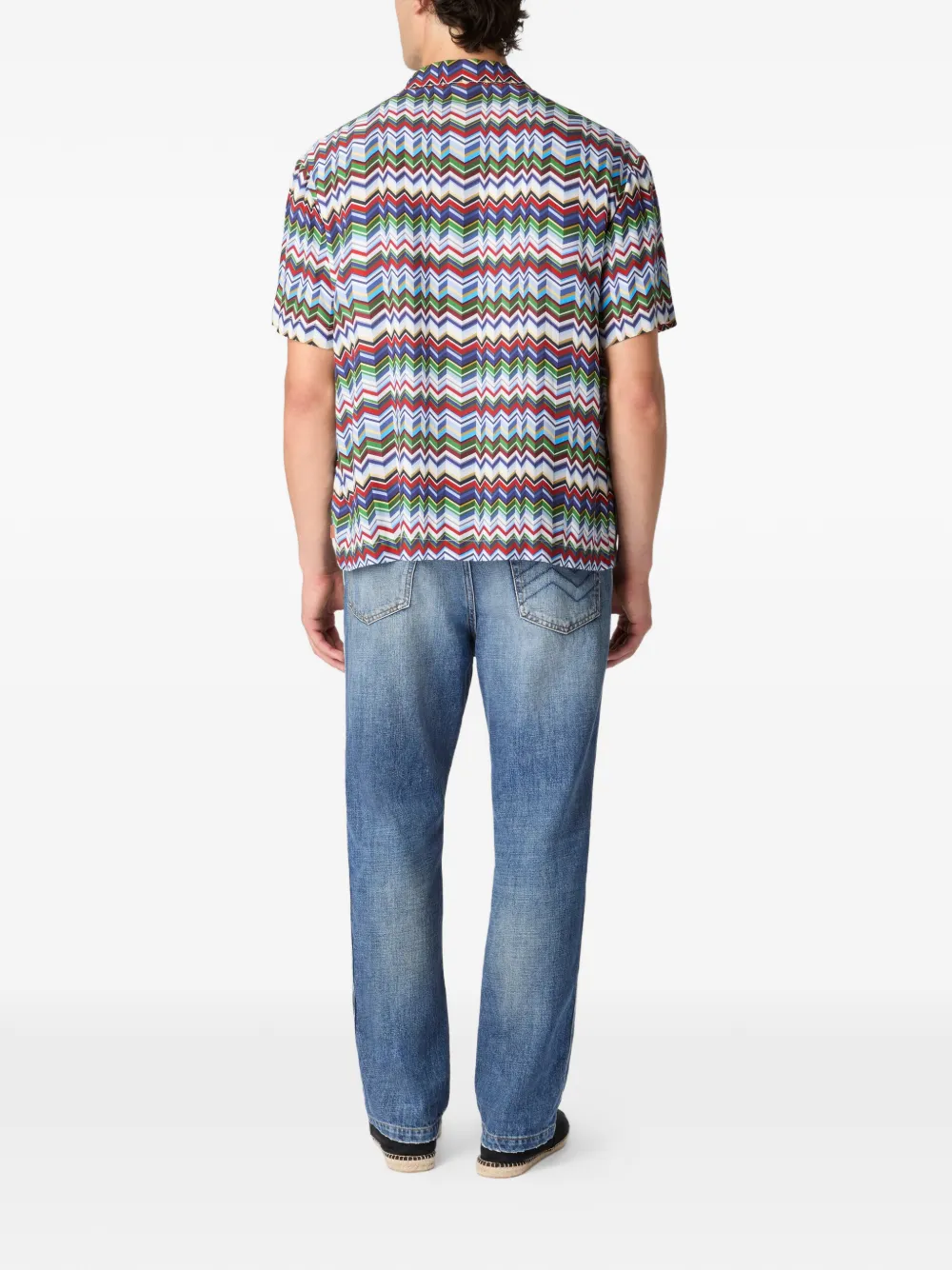 Missoni Button-down overhemd met zigzagpatroon Wit