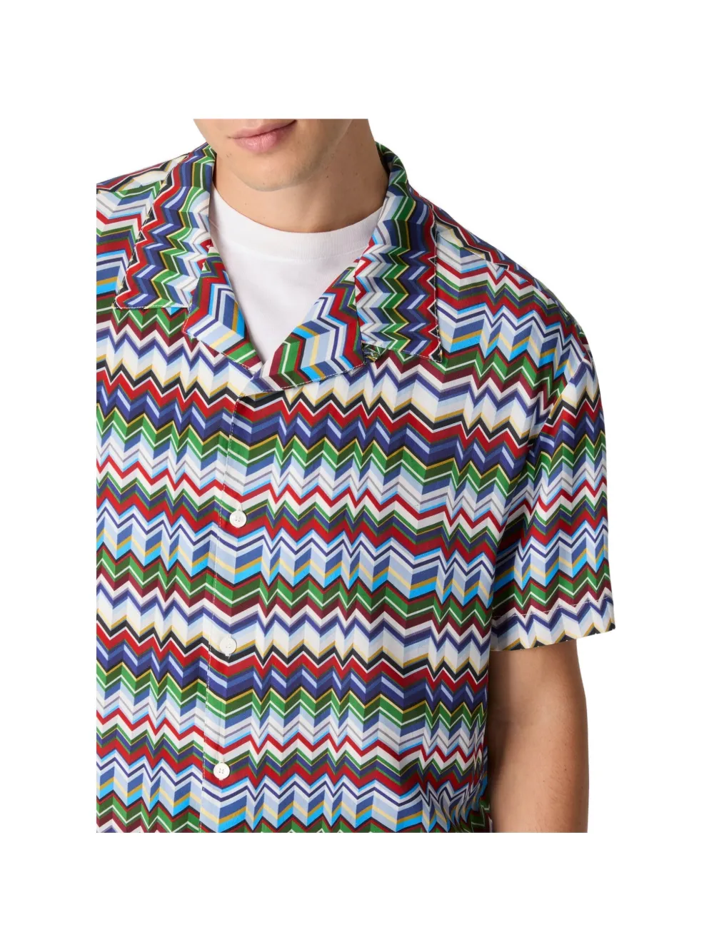 Missoni Button-down overhemd met zigzagpatroon Wit