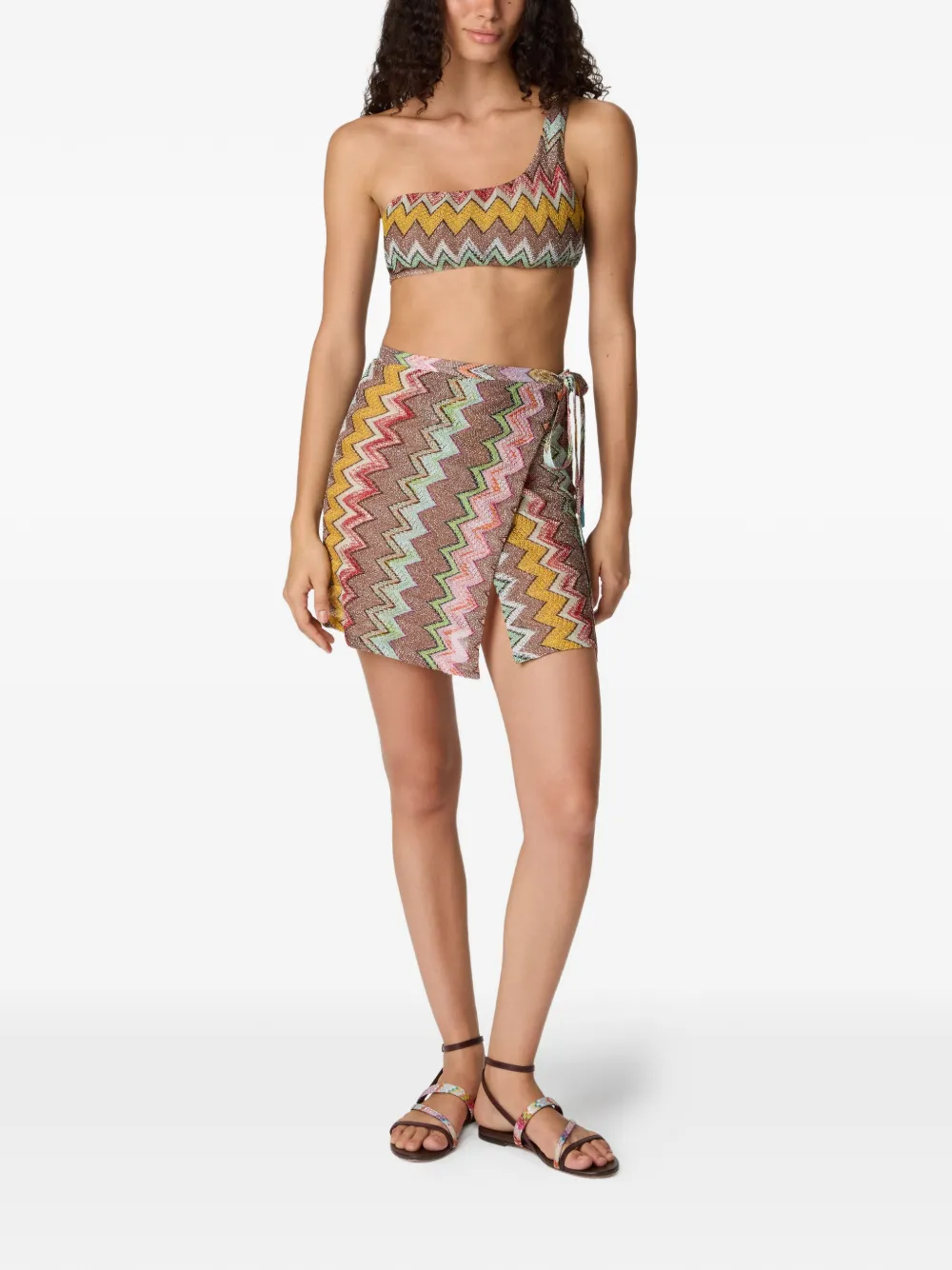 zigzag-pattern beach skirt