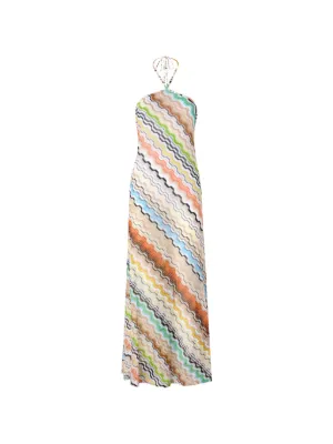 Missoni ジグザグパターン Vネックドレス | ブルー | FARFETCH JP