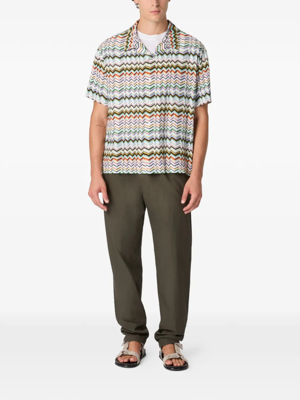 zigzag short-sleeve shirt