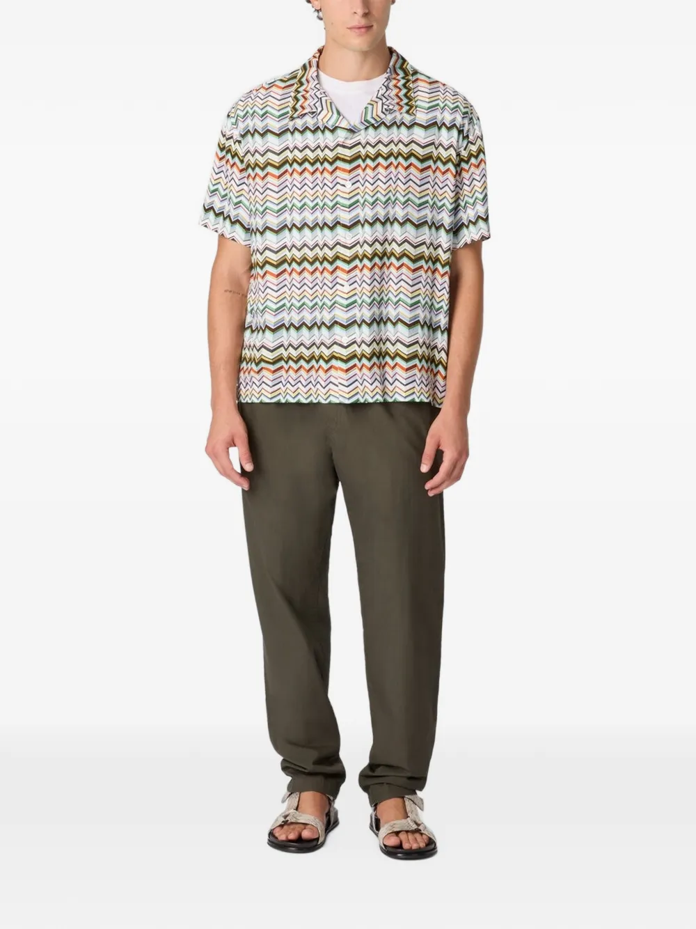 Missoni Overhemd met zigzag patroon Wit