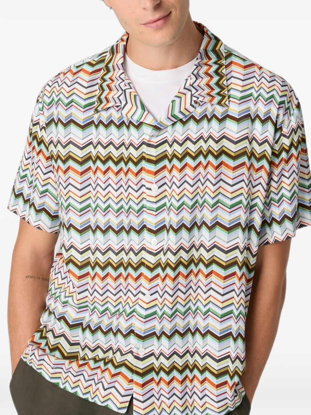 Missoni Overhemd met zigzag patroon Wit