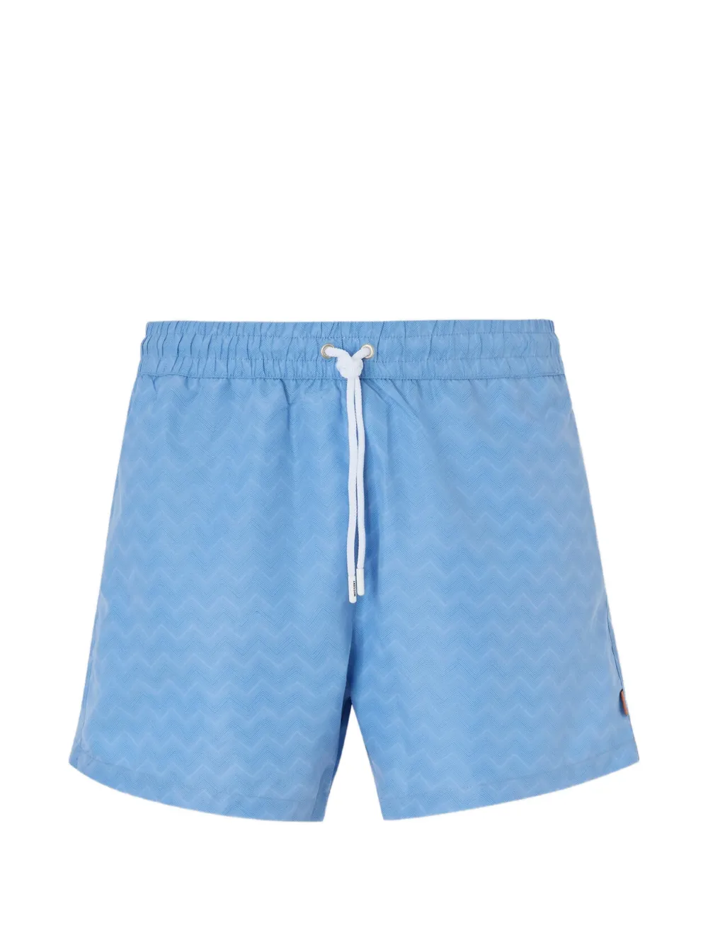 Missoni zigzag-pattern drawstring-fastening swim shorts - Blu