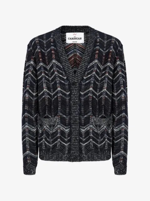 Missoni chevron ribbed-trim cardigan
