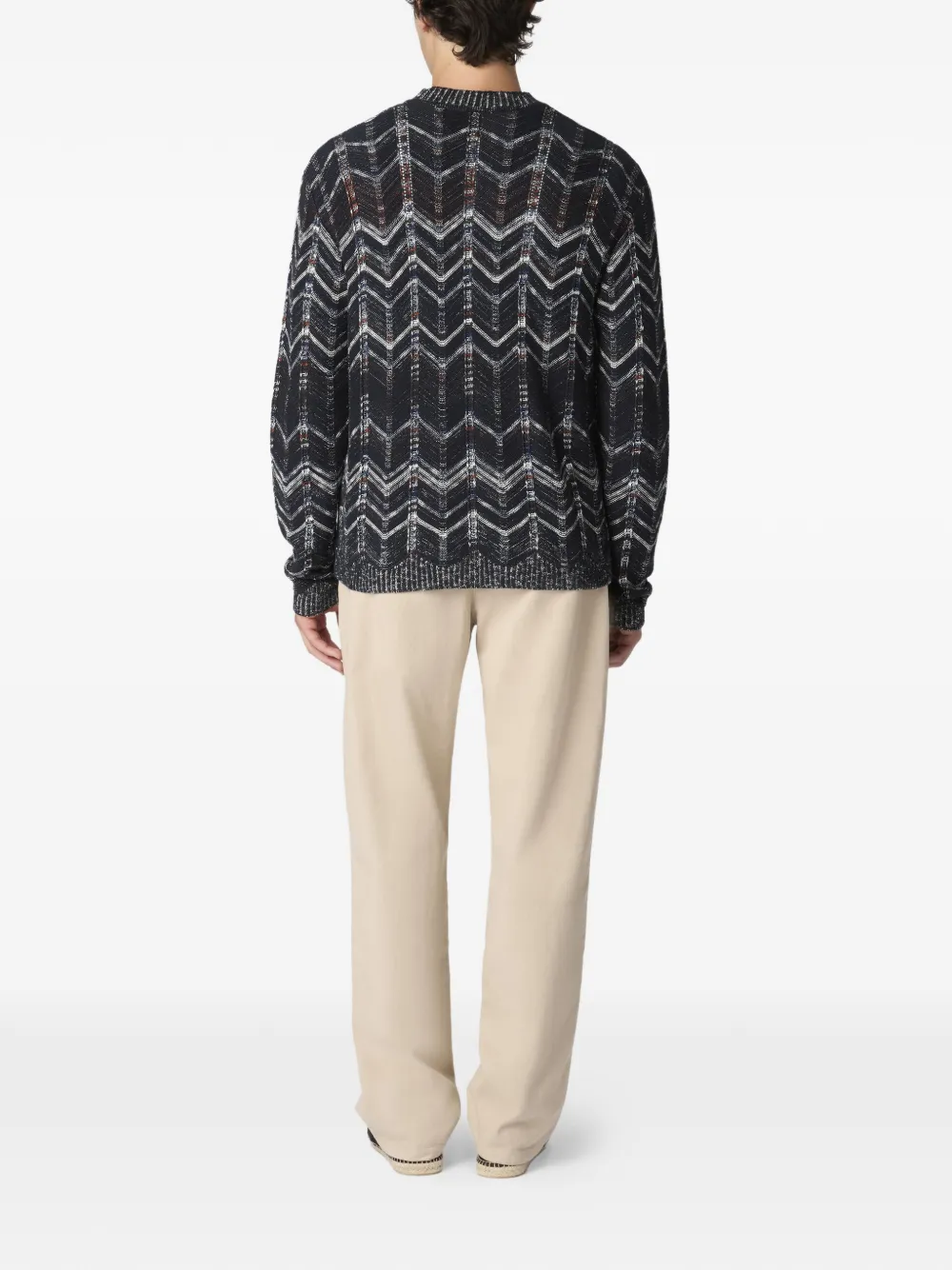 Missoni Vest met chevron afwerking Blauw