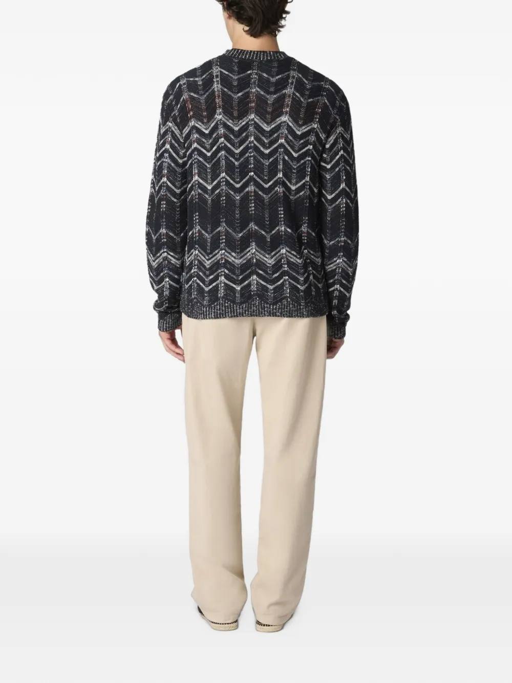 Missoni Vest met chevron afwerking Blauw