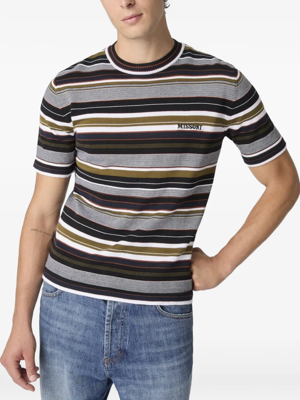 Missoni Gestreept T-shirt Grijs