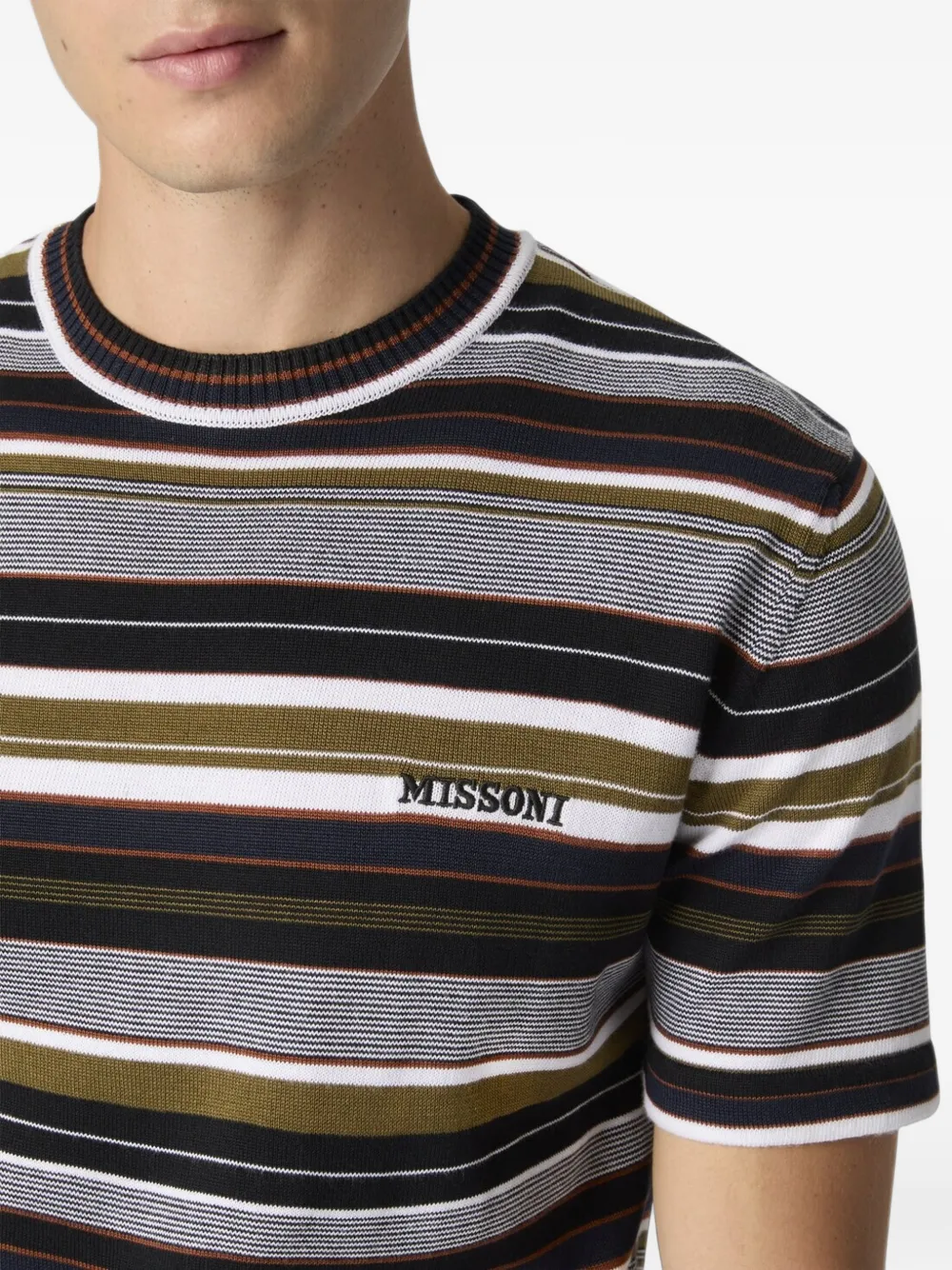 Missoni Gestreept T-shirt Grijs