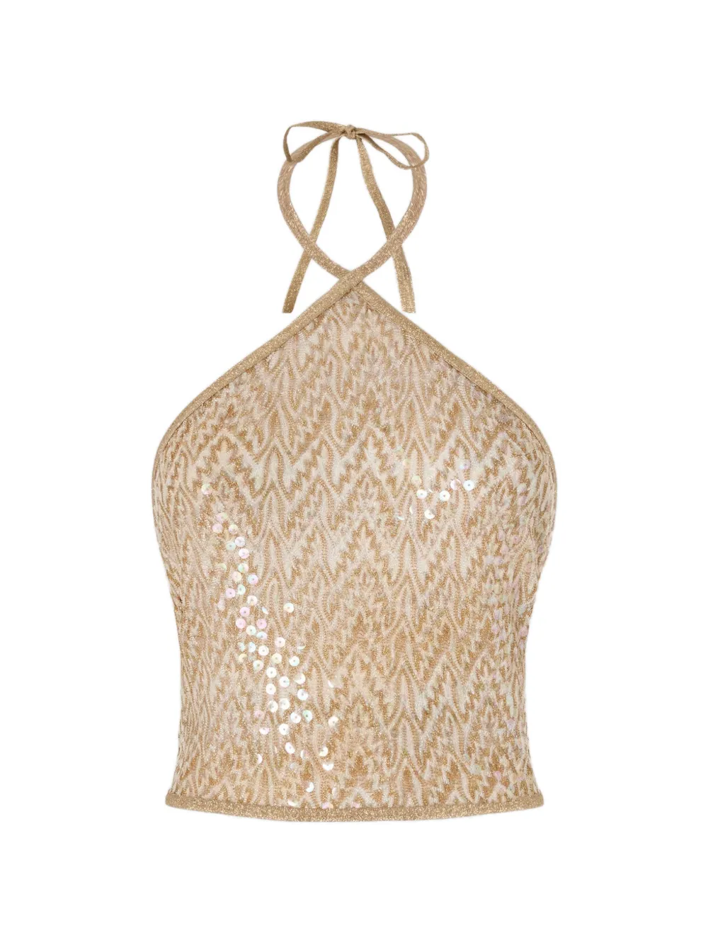 Missoni sequin-embellished halterneck top - Toni neutri