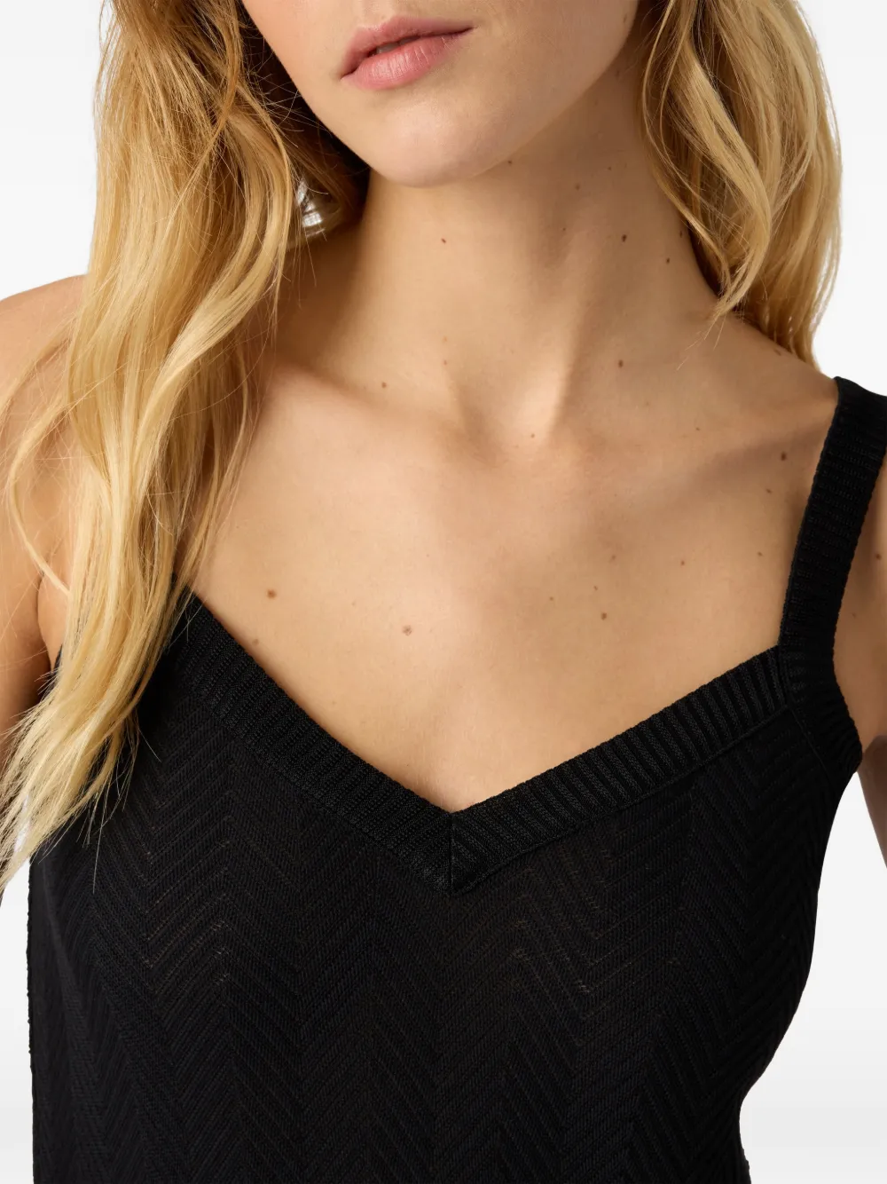 V-neck sleeveless tank top