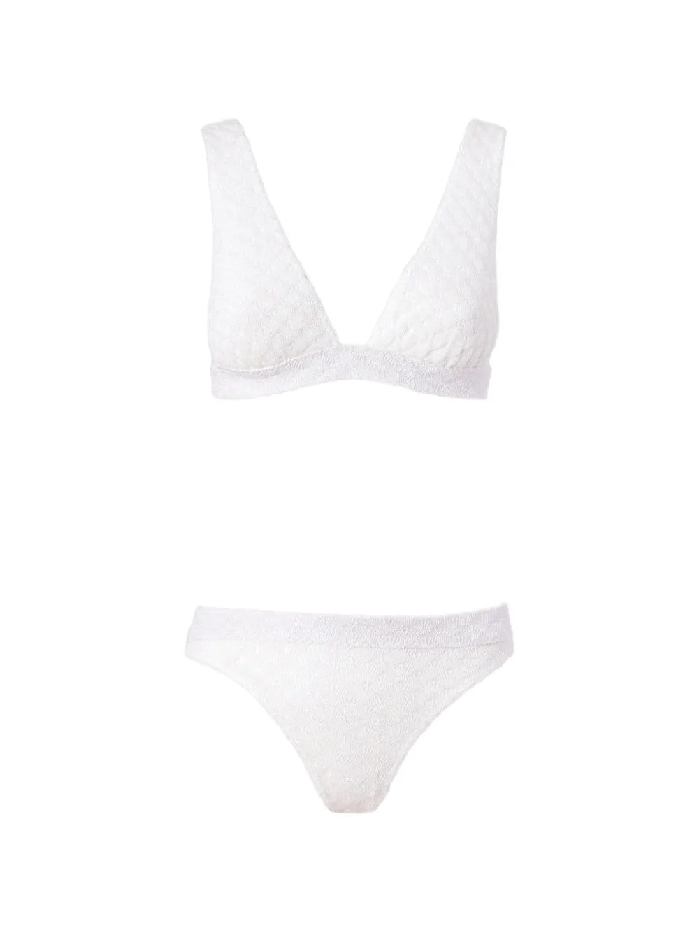 Missoni textured bikini set - Bianco