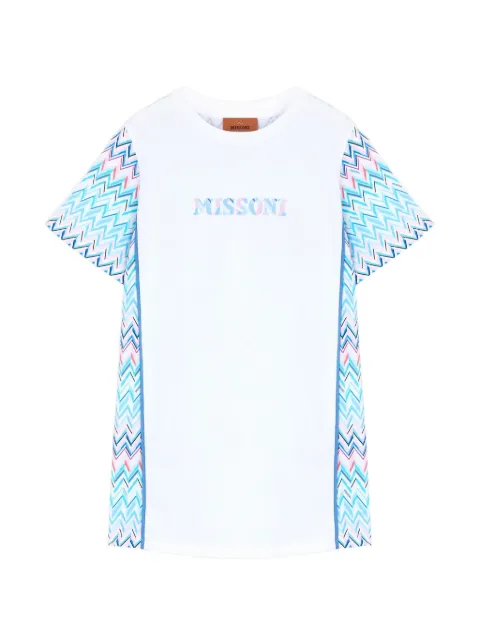Missoni Kids vestido con estampado en zigzag