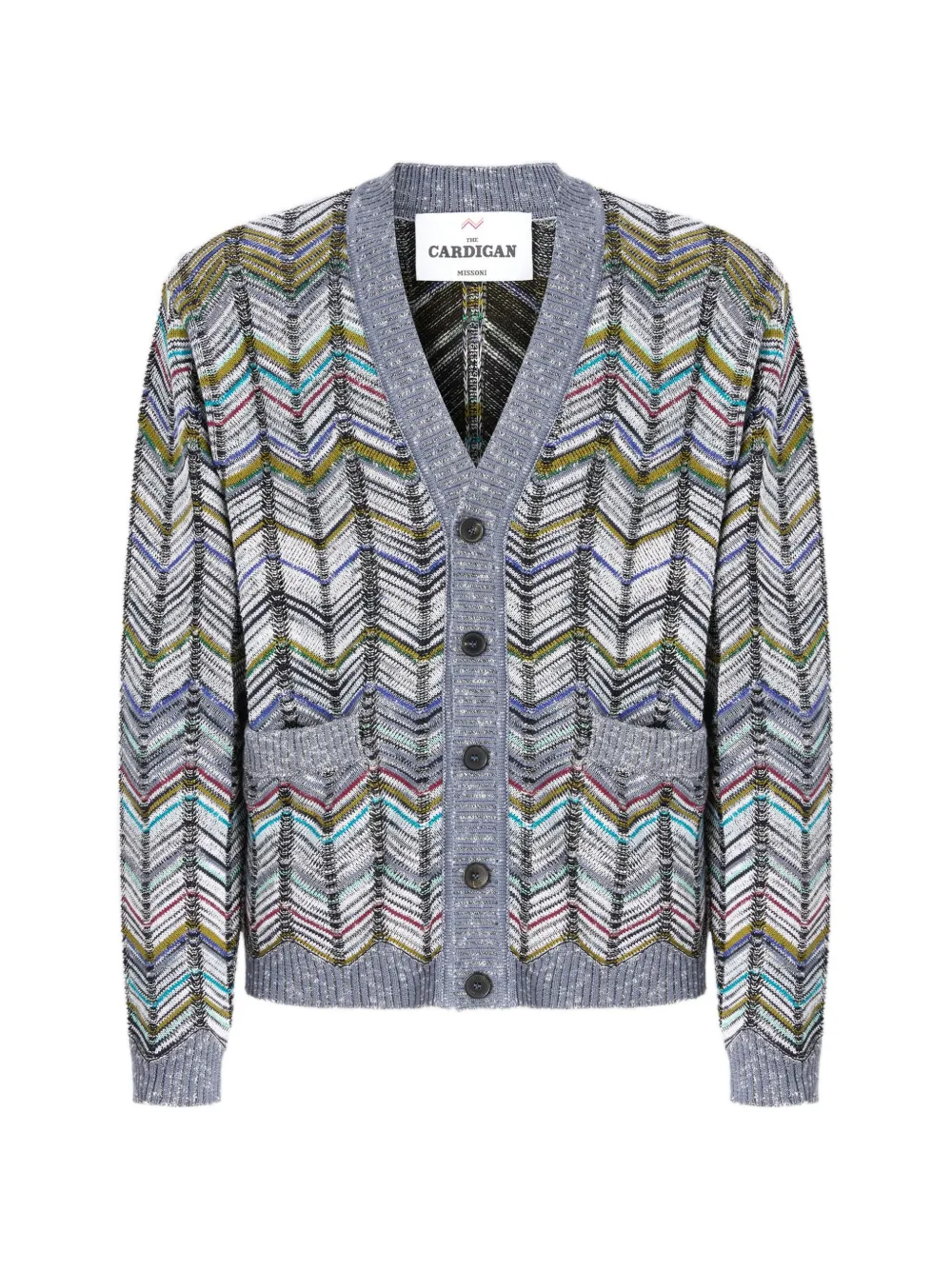 Missoni chevron-pattern cardigan - Grigio
