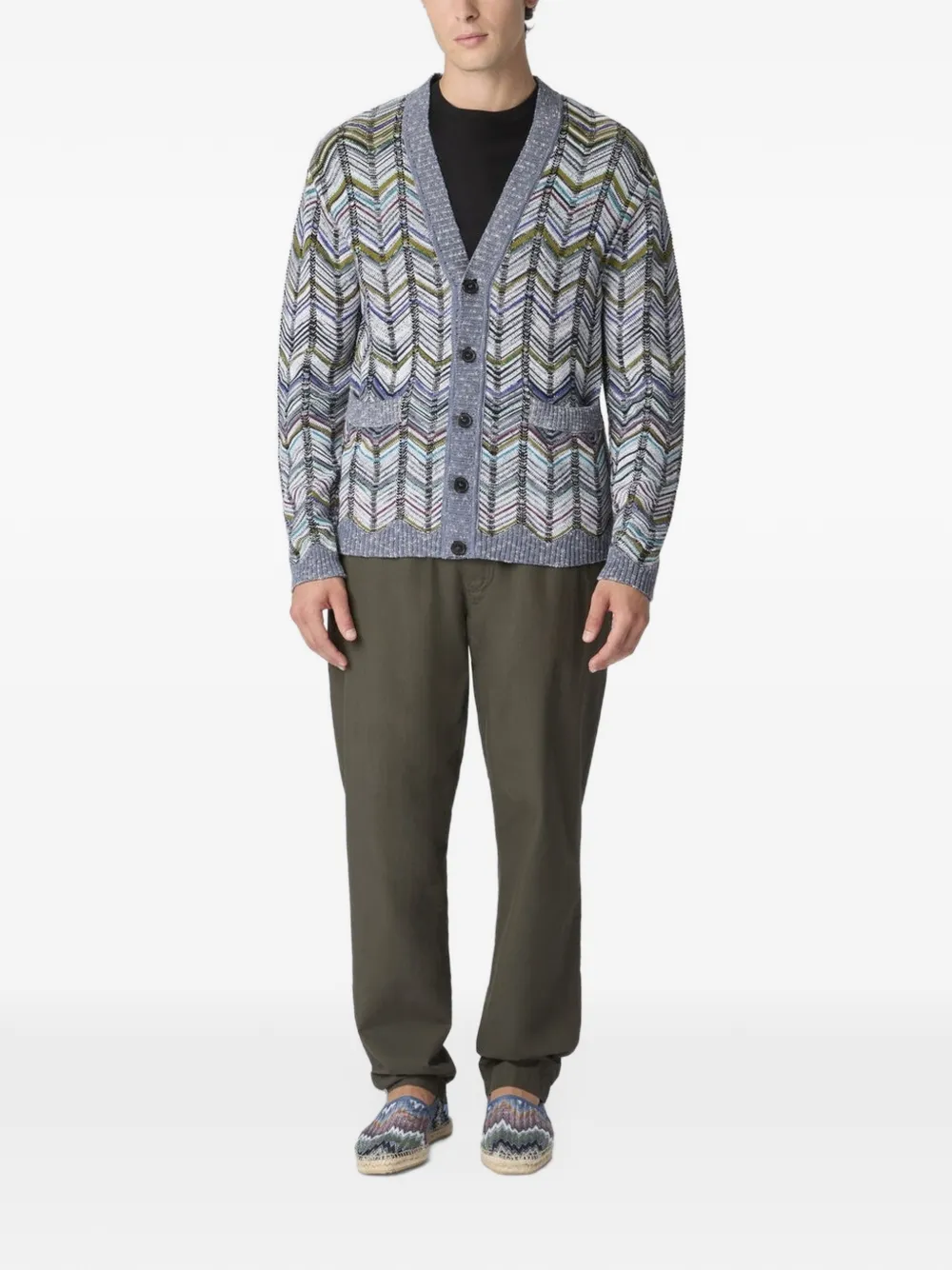 Missoni Vest met chevron patroon Grijs