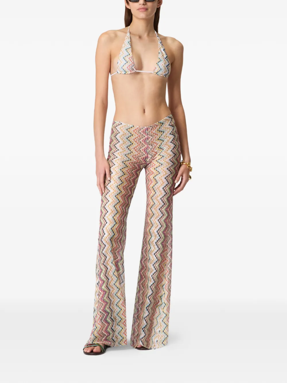 Missoni Broek met zigzag-patroon Beige