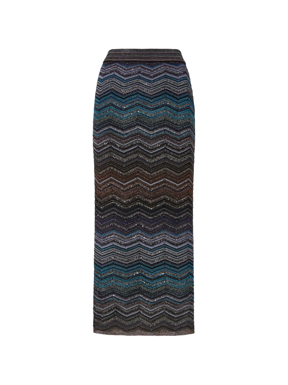 Missoni chevron-pattern maxi skirt - Marrone