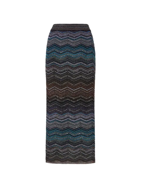 Missoni chevron-pattern maxi skirt