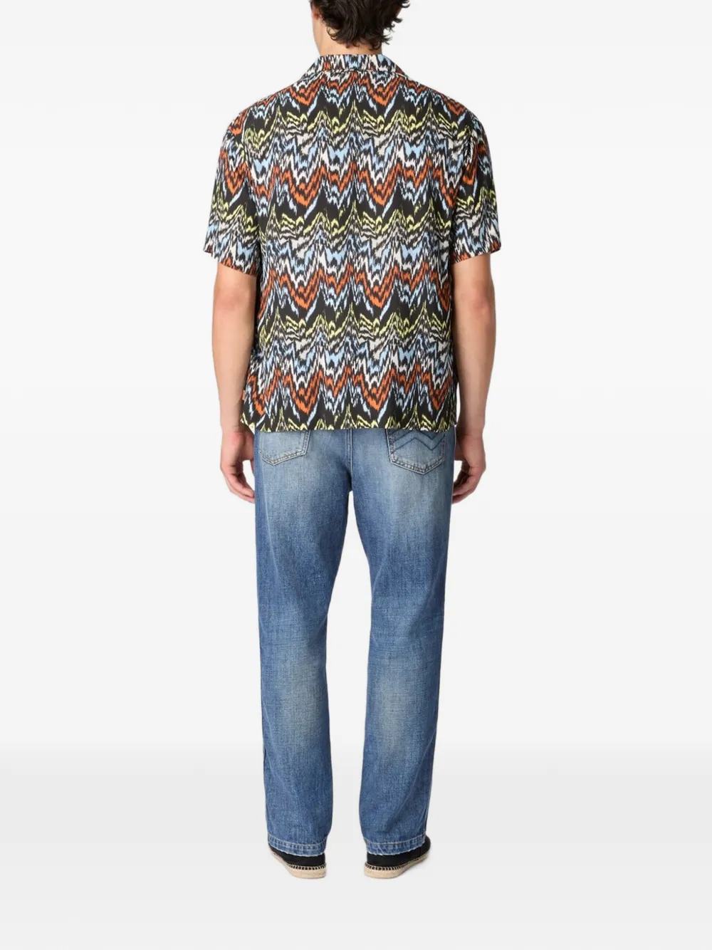 Missoni Overhemd met korte mouwen en patroon Zwart