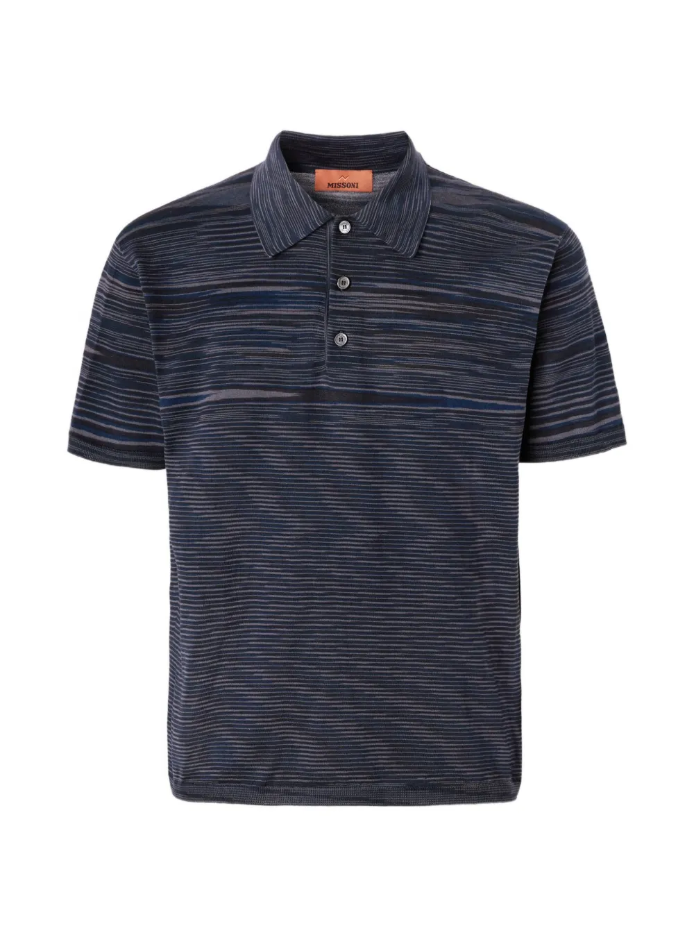 Missoni striped-pattern polo shirt - Blu