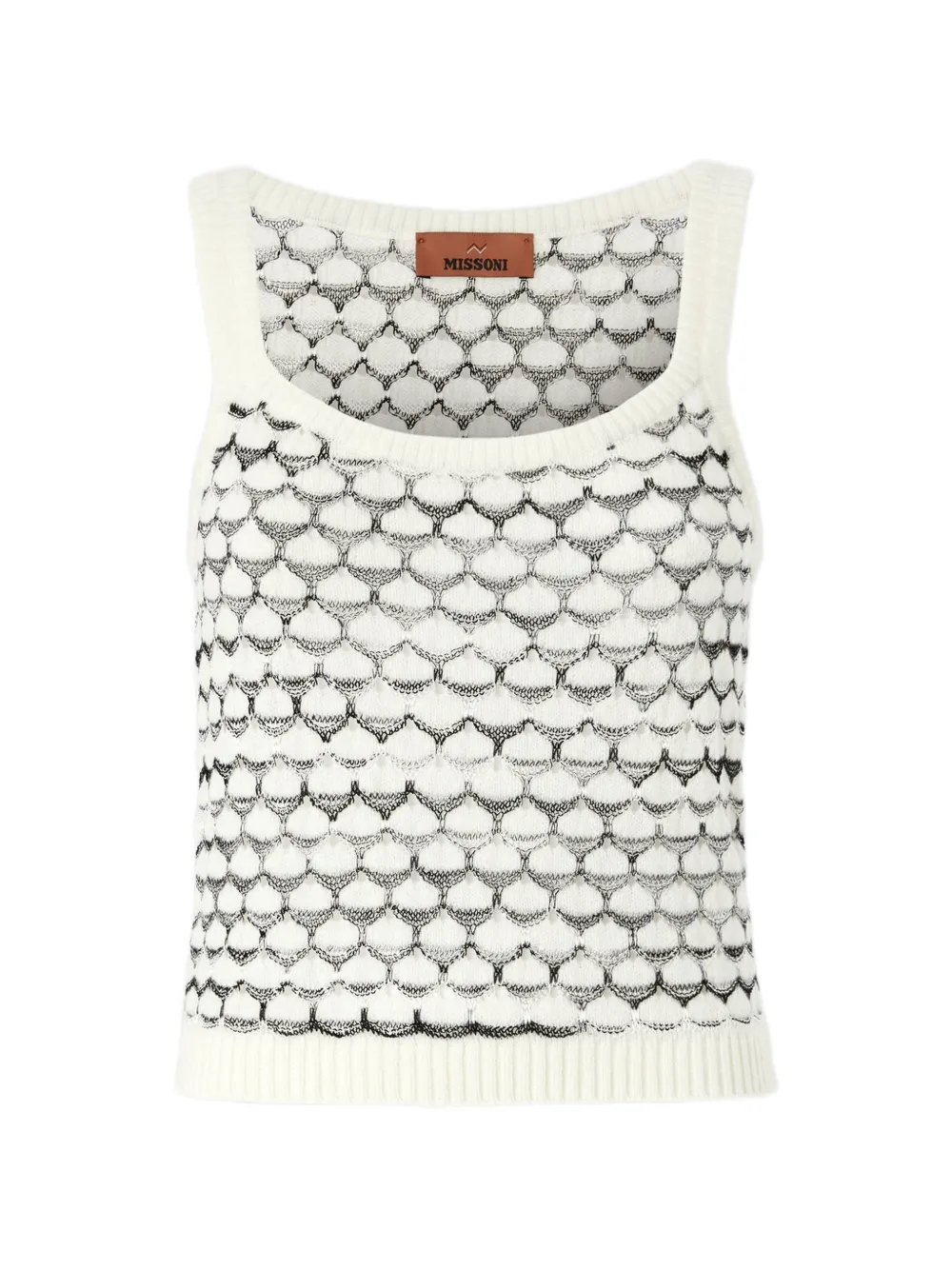 Missoni openwork top - Bianco