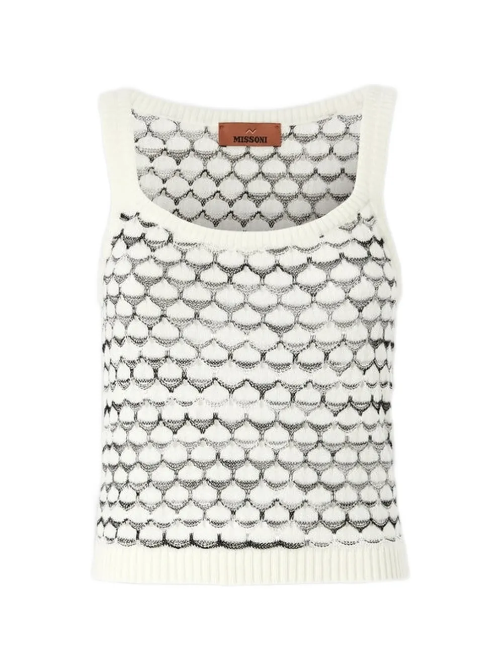 Missoni openwork top - Bianco