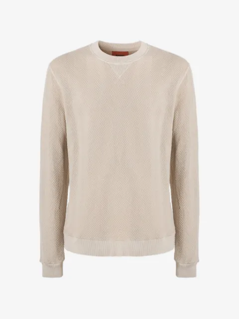 Missoni herringbone-pattern crew-neck sweater