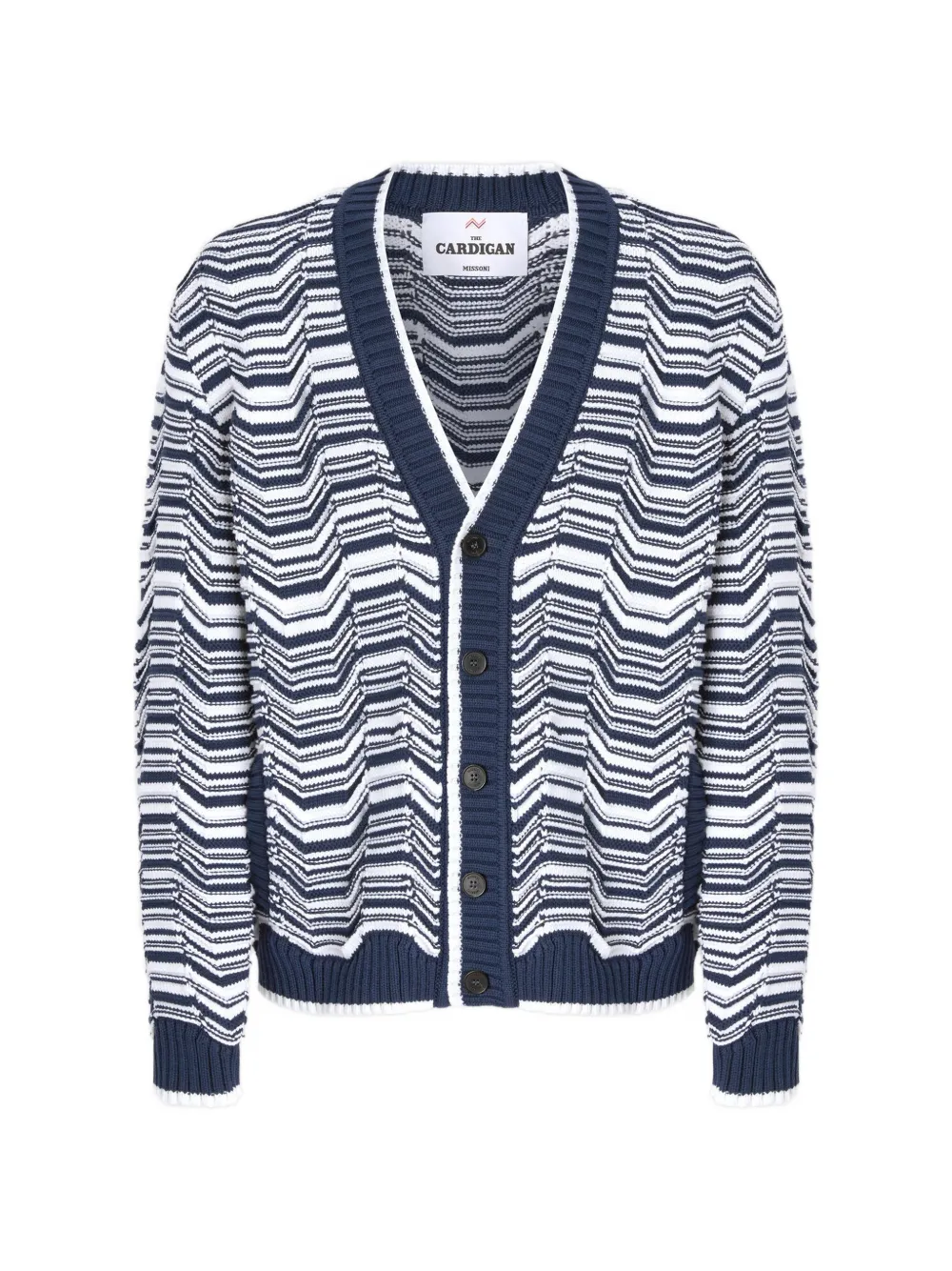 Missoni V-neck striped-pattern cardigan - Blu