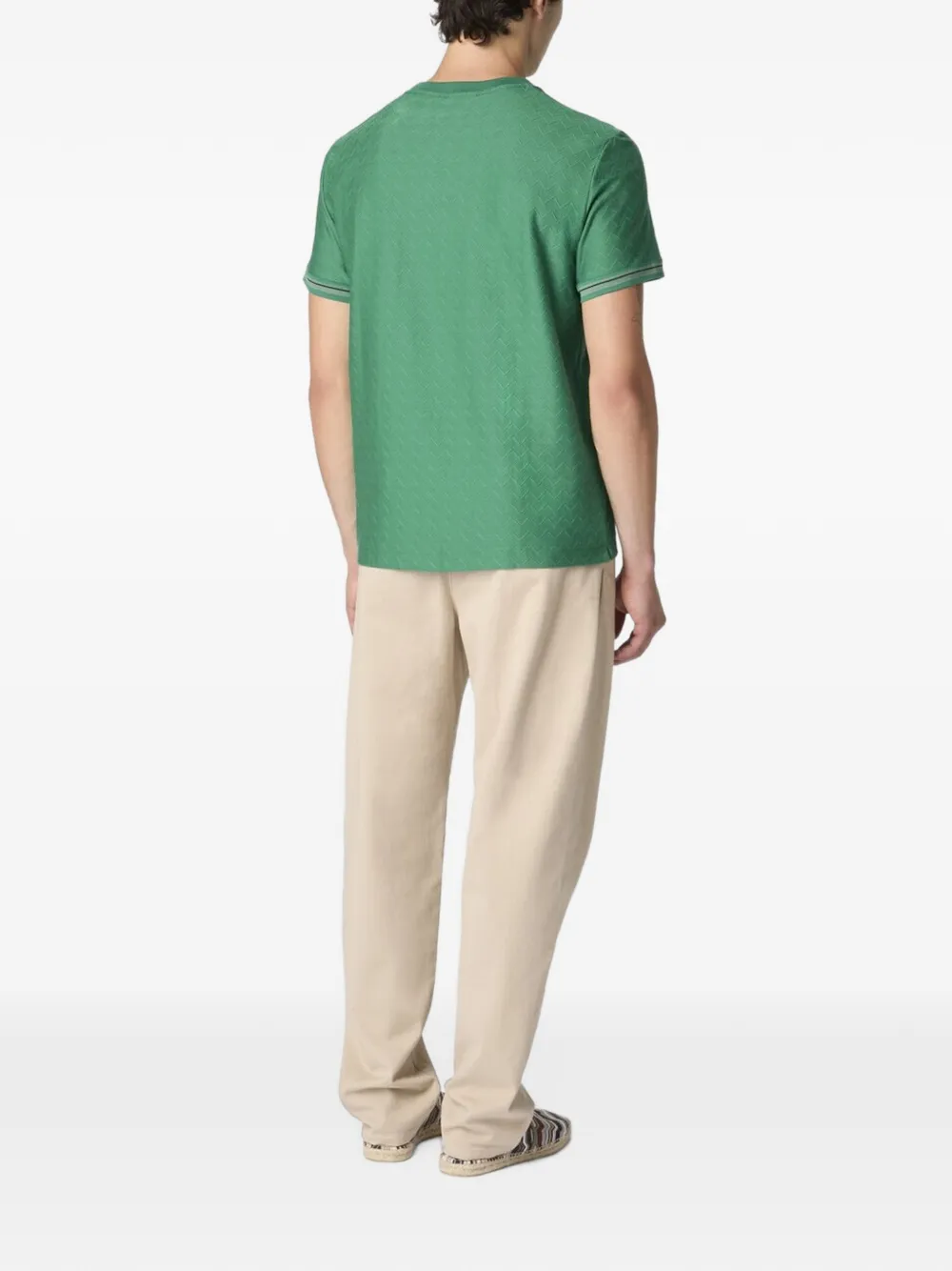 Missoni T-shirt met zigzag-patroon Groen
