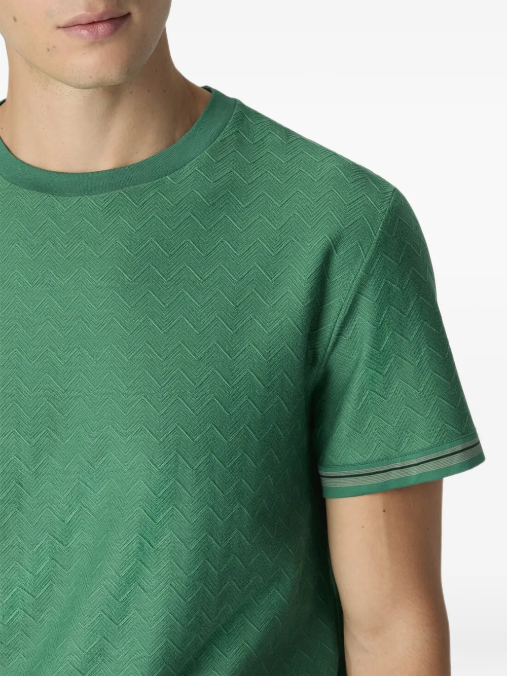 Missoni T-shirt met zigzag-patroon Groen