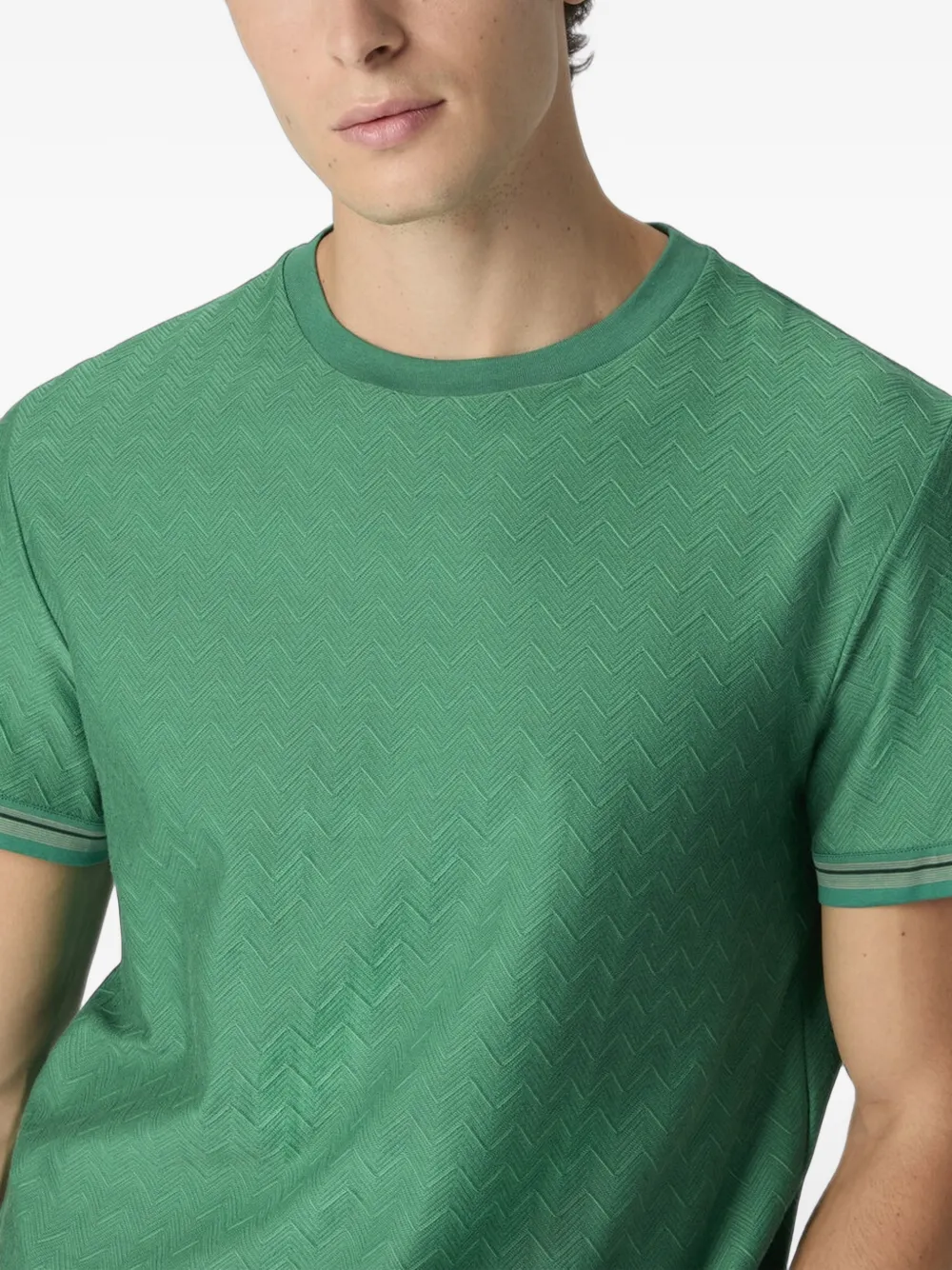 Missoni T-shirt met zigzag-patroon Groen