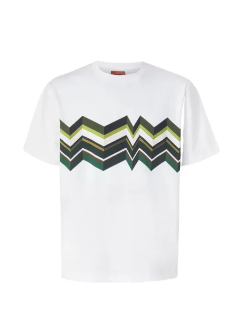 Missoni T-shirt med zigzagtryk