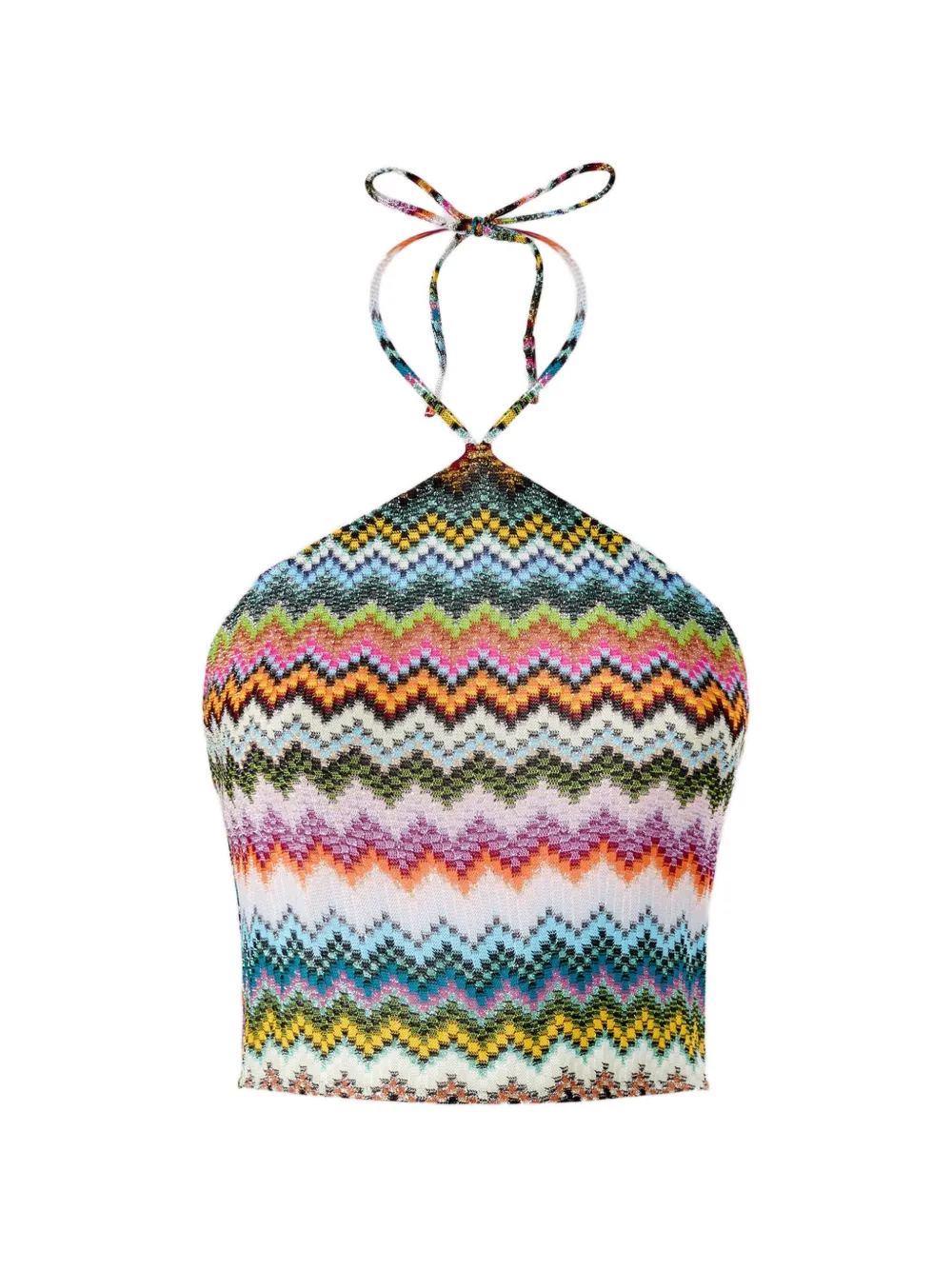 Missoni zigzag-pattern halter-neck top - Verde