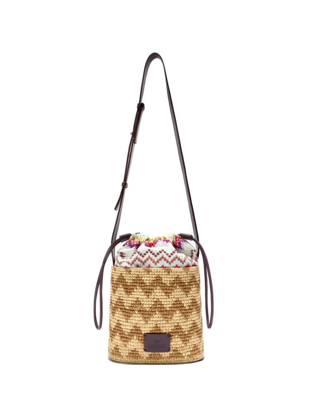 Missoni zigzag-woven bucket bag - Toni neutri