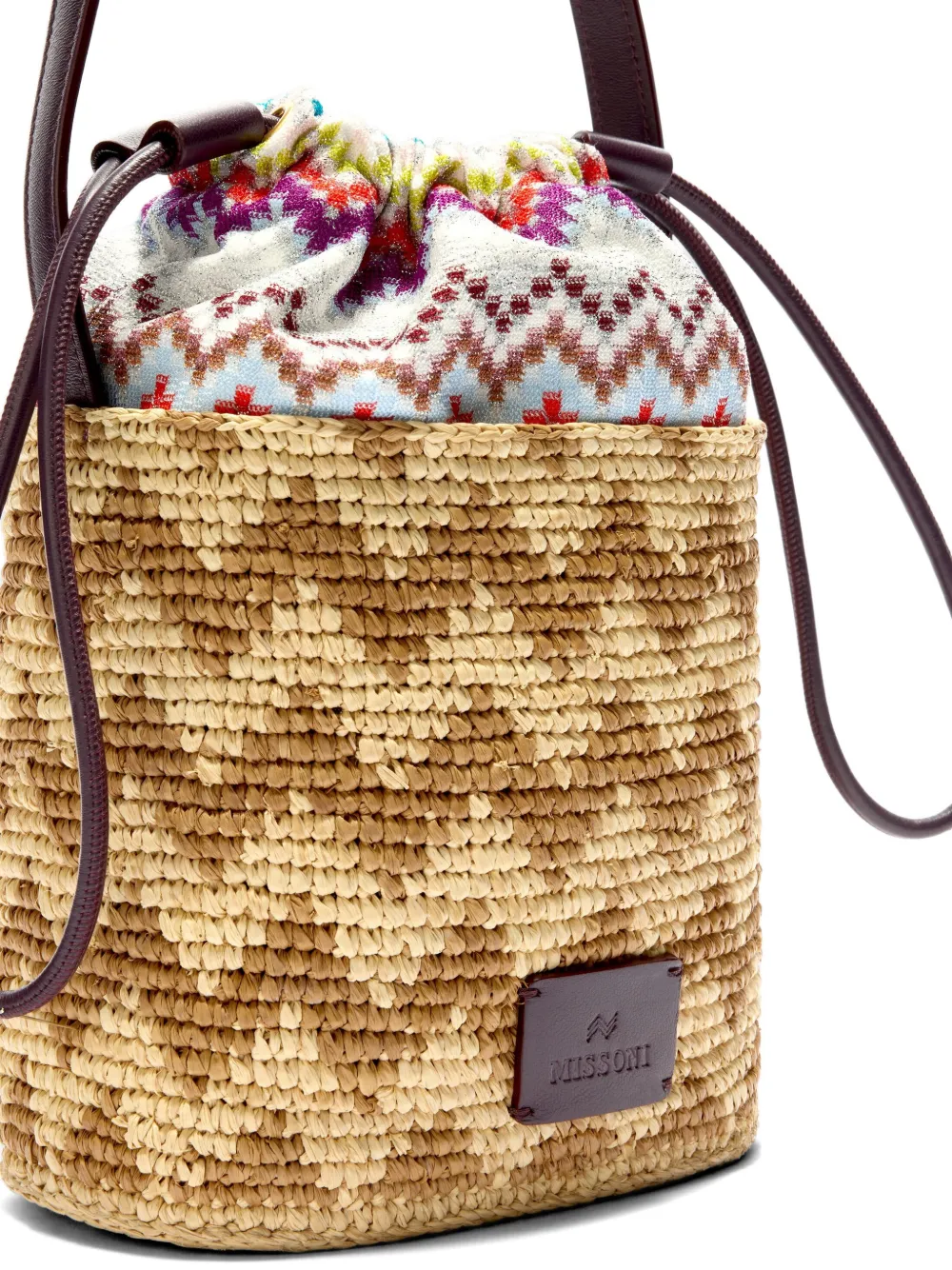 Missoni Bucket-tas met zigzag patroon Beige