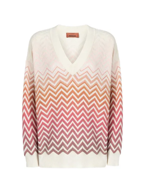 Missoni V-neck chevron knitwear