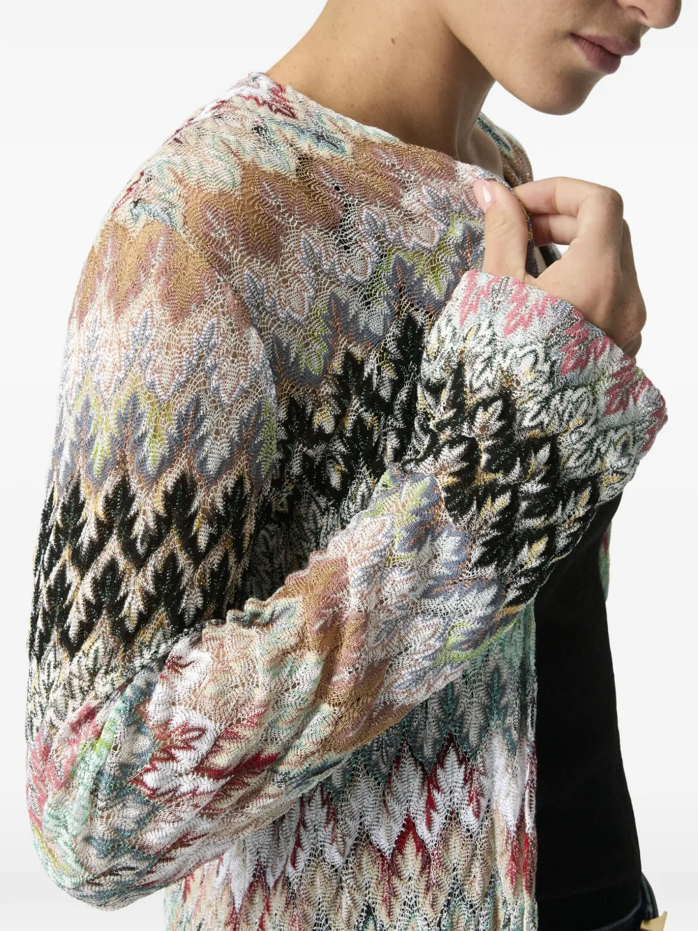zigzag pattern coat