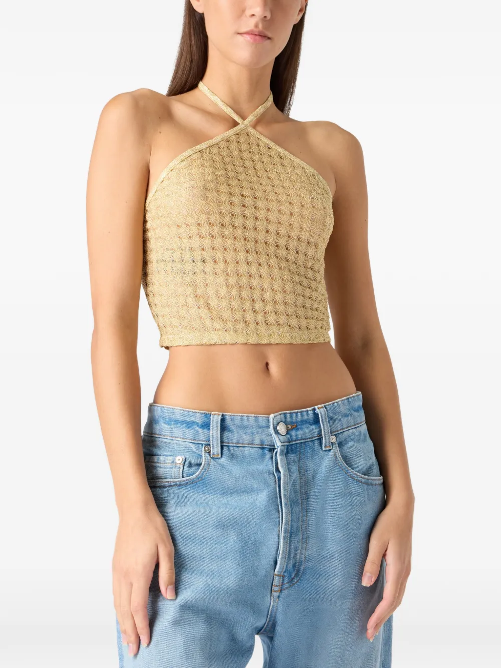  Missoni Crochet Halterneck Top - Neutrals 