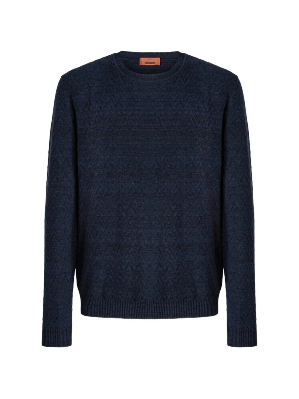 Missoni Trui met patroon en ronde hals Blauw