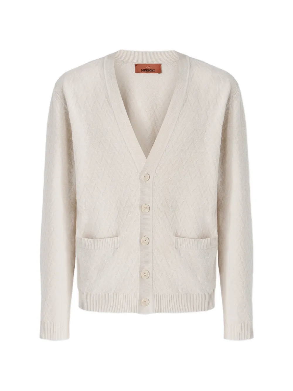Missoni textured V-neck cardigan - Toni neutri