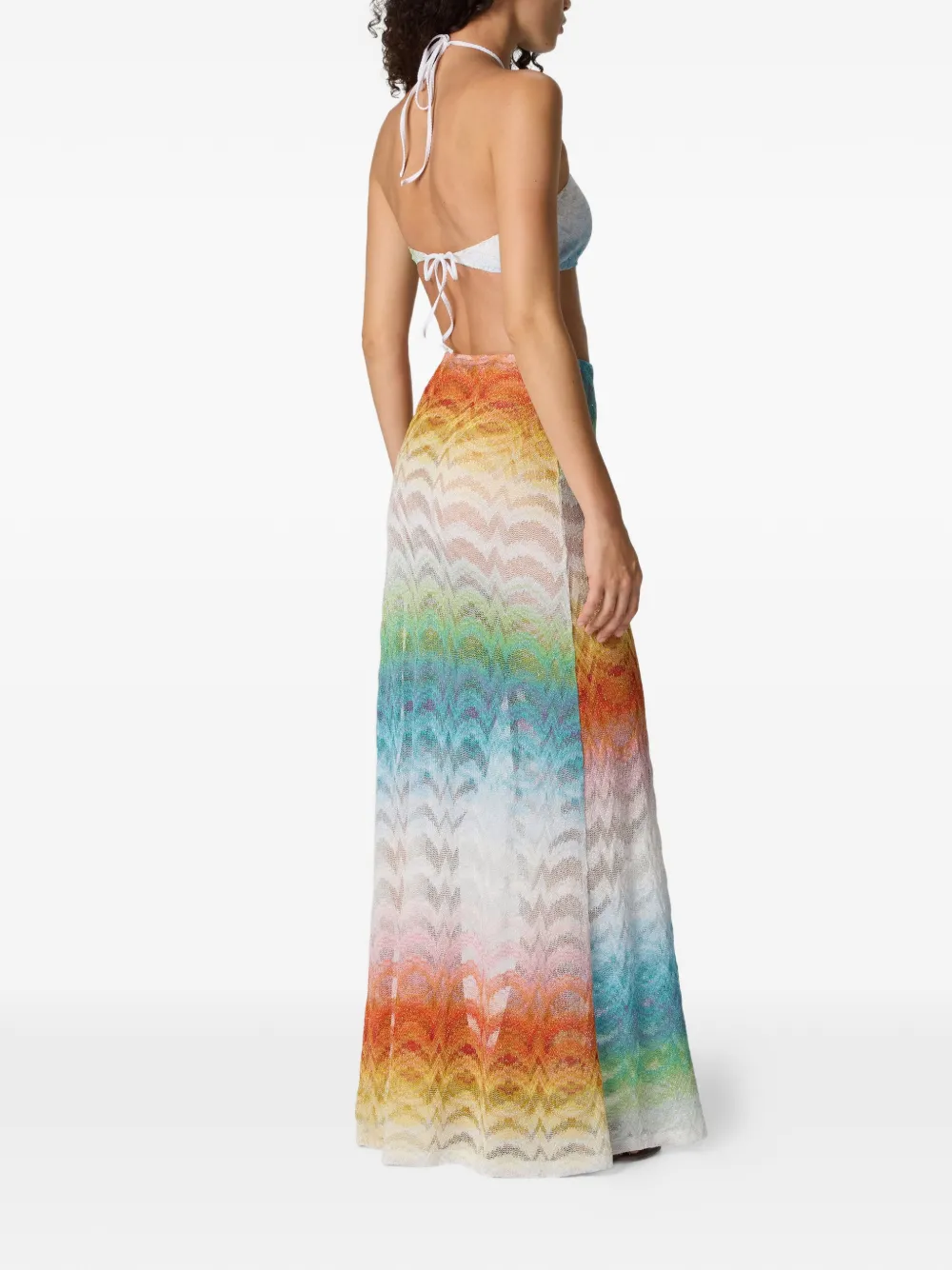 Missoni Strandrok met chevron streep Wit