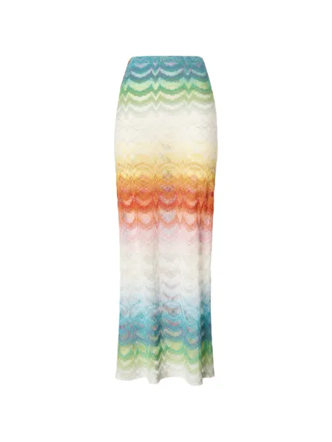 Missoni falda de playa con motivo chevron