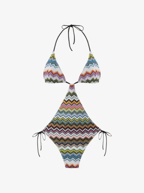 Missoni traje de baño con motivo en zigzag
